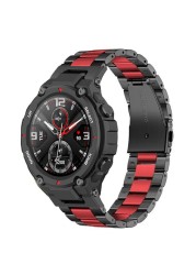 حزام من الفولاذ المقاوم للصدأ ل Huami Amazfit T-Rex سوار ساعة ذكية استبدال سوار معدني ل شاومي Amazfit T-Rex برو تريكس Correa