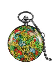 2022 hot sale accept custom neutral pocket watch with thick chain marine animal style souvenir exquisite quartz watches