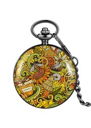 2022 hot sale accept custom neutral pocket watch with thick chain marine animal style souvenir exquisite quartz watches