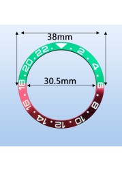 NEITON 38mm Ceramic Bezel Insert for 40mm Men's Watch Watches Replacement Watch Accessories Simple Dial Watch Bezel Insert GM SUB.1