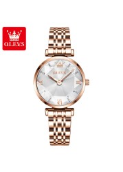 OLEVS Top Brand 2022 Women Fashion Luxury Quartz Watch Waterproof Stainless Steel Wristwatch For Women Fashion Female Gift Set