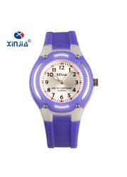 XINJIA Children Quartz Watch Lady Casual Watches Fashion Ladies Wristwatches Jelly Watch Kids Girls Students Sports Wristwatches