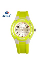 XINJIA Children Quartz Watch Lady Casual Watches Fashion Ladies Wristwatches Jelly Watch Kids Girls Students Sports Wristwatches