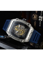 Feature Men Luxury Military Hollow Sports Watch Men Analog Date Quartz Watch Men's Watch