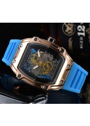 Feature Men Luxury Military Hollow Sports Watch Men Analog Date Quartz Watch Men's Watch