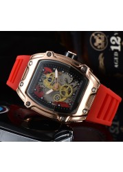 Feature Men Luxury Military Hollow Sports Watch Men Analog Date Quartz Watch Men's Watch