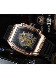 Feature Men Luxury Military Hollow Sports Watch Men Analog Date Quartz Watch Men's Watch