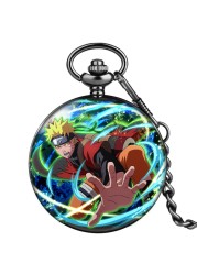 New custom unisex personality quartz pocket watch with thick chain classic Japan animation personality style nostalgic watches