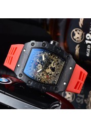 New 3 Pin Quartz Watch Transparent Bezel Men Automatic Watch Men Designer Wristwatches Waterproof Reloj Hombre