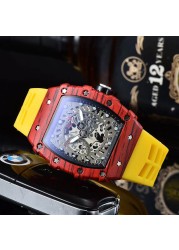 New 3 Pin Quartz Watch Transparent Bezel Men Automatic Watch Men Designer Wristwatches Waterproof Reloj Hombre