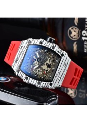 New 3 Pin Quartz Watch Transparent Bezel Men Automatic Watch Men Designer Wristwatches Waterproof Reloj Hombre