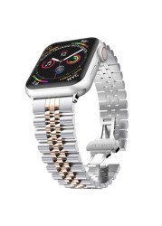 Metal Bracelet Band for Apple Watch 41mm 45mm 40mm 44mm Stainless Steel Sport Wrsitband for iWatch Series 7 Se 6 5 4 Watches