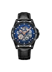 2022 AILANG Skeleton Luxury Watch Men Automatic Mechanical Watch Stainless Steel Black Waterproof Watch Relogio