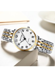 Men's quartz yellow gold stainless steel straps luxury fashion watch