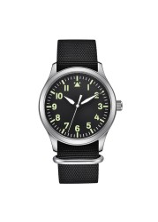 Custom Logo Sapphire Miyota Automatic Corgeut Watch 42mm Military Men Sport Sterile Dial Luminous Leather Mechanical Wristwatch