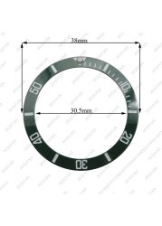 Corgeut 38mm Ceramic Bezel Insert For 40mm Mens Watch Watches Replace Accessories Watch Face Watch Bezel Inserts Different