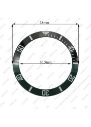 Corgeut 38mm Ceramic Bezel Insert For 40mm Mens Watch Watches Replace Accessories Watch Face Watch Bezel Inserts Different