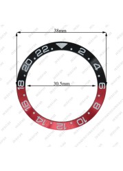 Corgeut 38mm Ceramic Bezel Insert For 40mm Mens Watch Watches Replace Accessories Watch Face Watch Bezel Inserts Different