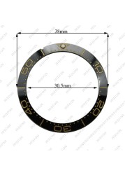 Corgeut 38mm Ceramic Bezel Insert For 40mm Mens Watch Watches Replace Accessories Watch Face Watch Bezel Inserts Different