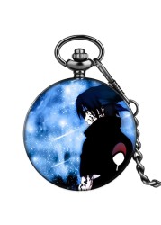 Custom gift giving men quartz pocket watch with thick chain personalized watches Japan animation personality style boy present