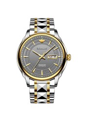 OUPINKE Luxury Brand Men Automatic Mechanical Watches Waterproof Stainless Steel Strap Watches Luxury Sapphire Mirror Male