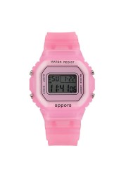 New Fashion Square Digital Watch Women Sports Watches Wrist Watch Electronic Clock