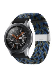 20mm 22mm Huawei Watch Band Length Adjustable Braided Nylon Watchband For Samsung Galaxy Watch Active 2 Watch Strap