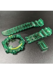 Ice Transparent Watchband Bezel for DW8200 Watch Cover Bracelet Silicone Watchband Replacement DW8200 Strap Accessories