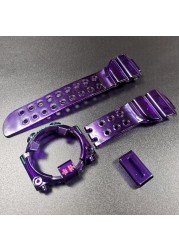 Ice Transparent Watchband Bezel for DW8200 Watch Cover Bracelet Silicone Watchband Replacement DW8200 Strap Accessories