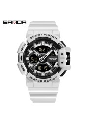 SANDA Military Men Watches Luxury Brand Waterproof Sports Wristwatch Fashion Quartz Watch Male Clock relogio masculino