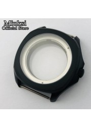 Miuksi 40mm Silver/Black Sapphire Crystal Watch Case Fit NH35 NH36 ETA2824 2836 Miyota8215 821A Mingzhu DG2813 3804 Movements