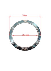 38mm ceramic bezel GMT and diving watch insert for 40mm men's watch watches replacement watch accessories simple dial watch bezel insert