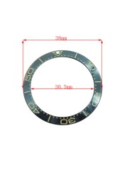 38mm ceramic bezel GMT and diving watch insert for 40mm men's watch watches replacement watch accessories simple dial watch bezel insert