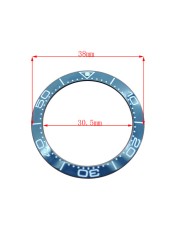 38mm ceramic bezel GMT and diving watch insert for 40mm men's watch watches replacement watch accessories simple dial watch bezel insert