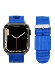 Nylon Strap Fit For Apple Watch iwatch7 High Quality Nylon Watch Strap For Apple Watch 7 6 5 4 3 2 1 Round Hole Waterproof Band