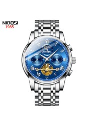 2022 New NIBOSI Luxury Watch Men Waterproof Watches Chronograph Sports Watches Mens Quartz Casual Wristwatch Reloj Hombre