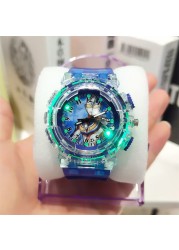 Colorful Lights Children's Watch Rubber Strap Quartz Pointer Boy Girl Gift Flash Student Watches Cartoon Drop Shopping A4250