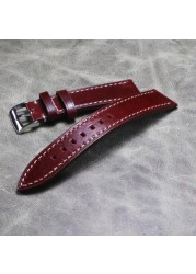 اليدوية جلد التمساح Watchband لينة جلد طبيعي حزام ساعة اليد 18 20 مللي متر ساعة عالية الجودة الفرقة الإفراج السريع معصمه الرجعية