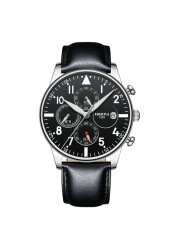 NEBOSI - Luxury Watches for Men, Military Chronograph, Quartz, Stainless Steel, Fashion