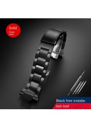 For Casio G-Shock Watch Men's Steel GST-B400-1A Stainless Steel Heart Convex Watchband New Watchband Modified Wrist Watch