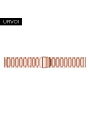 URVOI 3 Rows Band for Galaxy Watch Active Strap Stainless Steel Fold Over Clasp Quick Release Durable Wristwatches 4 Colors 42 46mm