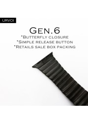 URVOI الفرقة لساعة أبل 7 6SE5 4 3 ربط سوار حزام ل iWatch 41 45 ملليمتر عالية الجودة الفولاذ المقاوم للصدأ قابل للتعديل الفرقة Gen.6th