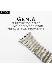 URVOI الفرقة لساعة أبل 7 6SE5 4 3 ربط سوار حزام ل iWatch 41 45 ملليمتر عالية الجودة الفولاذ المقاوم للصدأ قابل للتعديل الفرقة Gen.6th