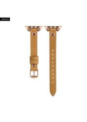 URVOI Band for Apple Watch Series 7 6 SE 5 4 3 2 1 Genuine Leather Strap for iWatch Beads Rose Gold and Slim Modern Stud Design