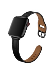 Leather Watch Wrist Strap for Apple Watch Series Band 7 6 4 5 3 SE Bracelet for iWatch 41mm 45mm 38mm 42mm 40mm 44mm Watchbands