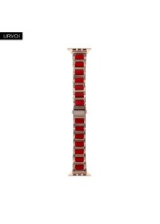 URVOI Link Bracelet for Apple Watch Series 7 6 SE 5 4 321 iwatch band Stainless Steel with Resin Strap Durable Luxury Design