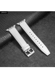 URVOI Leather Strap for Apple Watch Series 7 6 SE 5 4 3 Feel Comfortable Soft Touch Pin Buckle Suitable for iWatch 40 41 44 45mm