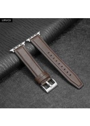 URVOI Leather Strap for Apple Watch Series 7 6 SE 5 4 3 Feel Comfortable Soft Touch Pin Buckle Suitable for iWatch 40 41 44 45mm