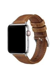 URVOI حزام ل أبل سلسلة ساعة 7 6 SE 5 4 3 2 حزام من الجلد ل iwatch حقيقية الطبقة العليا الكلاسيكية مشبك الذراع الفرقة المعصم حزام