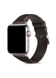 URVOI حزام ل أبل سلسلة ساعة 7 6 SE 5 4 3 2 حزام من الجلد ل iwatch حقيقية الطبقة العليا الكلاسيكية مشبك الذراع الفرقة المعصم حزام